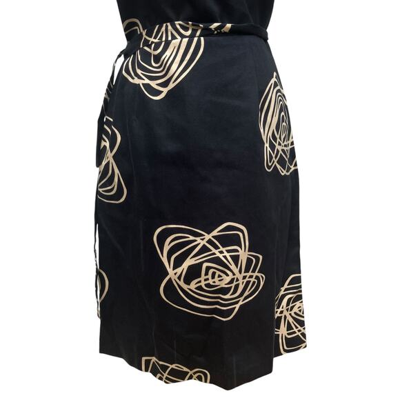 David Miester Dress Sz 8 Black Sheath Sleeveless Geometric Print Career Unworn - Picture 4 of 16